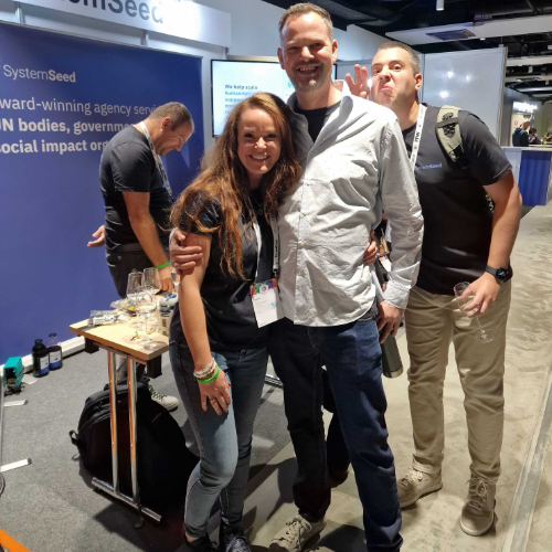 Freddie, Anthony & Ev at DrupalCon Prague 2022