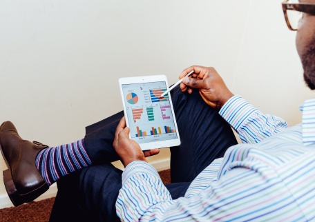 Man on tablet